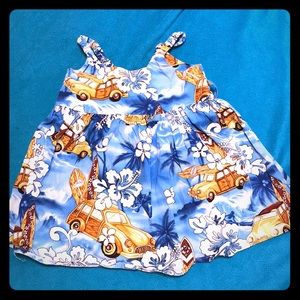 EUC blue Hawaiian Hawaii woody hibiscus top sz 4